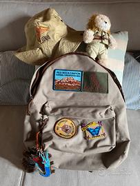 Kit safari: zaino, cappello e mascotte