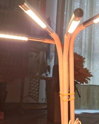 N.4 Lampade a led da tavolo cavo USB e cavo parete