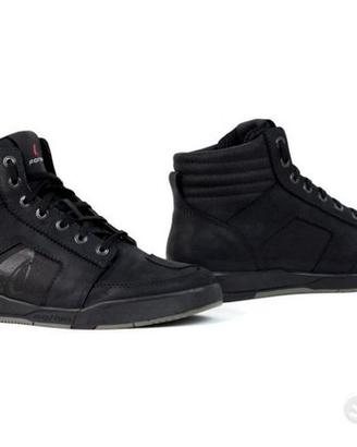 SCARPA PELLE MOTO FORMA GROUND NERO DRY IMPERMEABI
