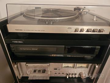 Toshiba impianto stereo con giradischi vintage