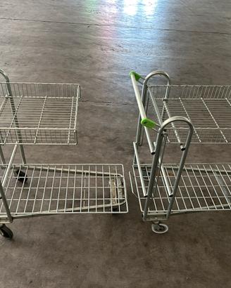 Carrelli, quattro ruote, acciaio inox