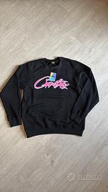 Maglione corteiz Nero-Logo Rosa-Uomo M
