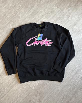 Maglione corteiz Nero-Logo Rosa-Uomo M