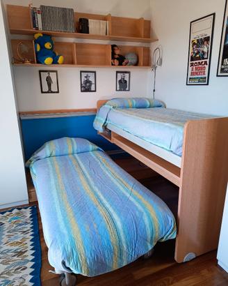 Arredamento Camera con letto a scomparsa