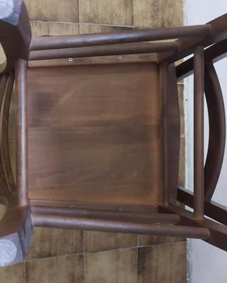 Coppia di sedie in legno