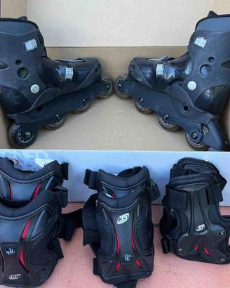 Roller in linea con protezioni