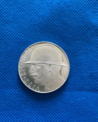 Moneta 20 lire Vitt. Eman.3 1928 R Argento