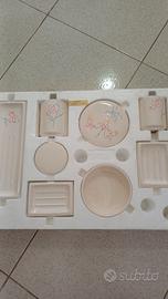 set da bagno ceramica dipinto a mano 