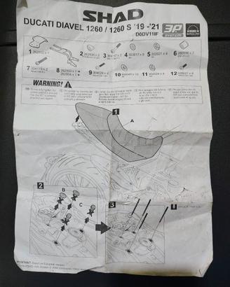 ATTACCHI SHAD 3P  DUCATI DIAVEL 1260