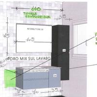 Mobile bagno con lavabo e specchio – Azzurro e Blu