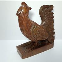 SCULTURA IN LEGNO DI GALLO 