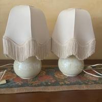 Lampada da tacolo o comodino con paralume vintage