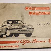 Libretto Or. Alfa Romeo 75 2.0 Twin Spark & 3.0 6V