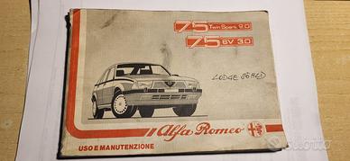 Libretto Or. Alfa Romeo 75 2.0 Twin Spark & 3.0 6V