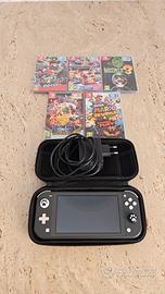 Nintendo switch lite con 5 giochi e microSD 64gb