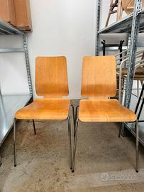 Coppia sedie ikea il legno