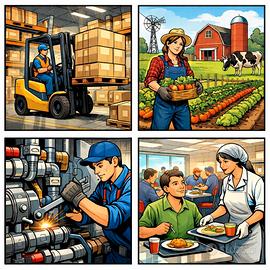 Giovane coppia a disposizione per lavoro