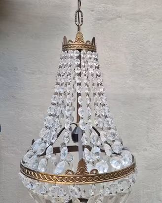 Lampadario a cascata in stile impero