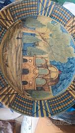 Piatto ceramica Grottagliese 1942,grande 