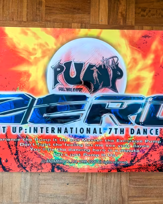 Insegna Originale Pump It Up Arcade PIU Zero