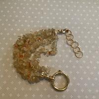 Bracciale in Vero Quarzo Citrino con moschettone