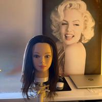 Testina professionale capelli naturali con 2 suppo