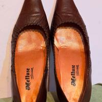 SCARPE MELLUSO MARRONI CON TACCO MISURA 38,5