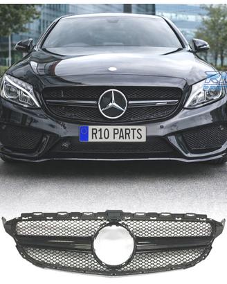 GRIGLIA MERCEDES W205 14-18 LOOK AMG C63 NERO LUCI