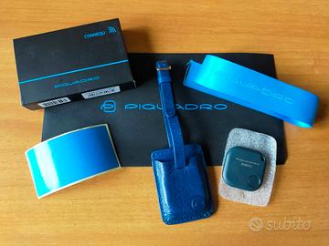 Piquadro address tag in pelle