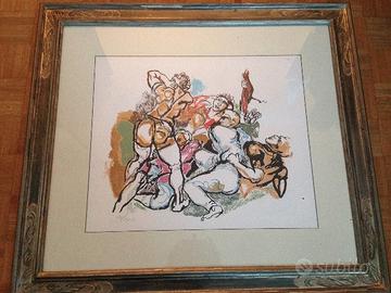 Renato Guttuso litografia, firmata, limitata 93x83
