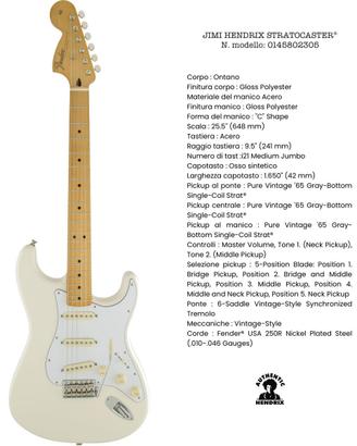 Fender Stratocaster Jimi Hendrix Signature