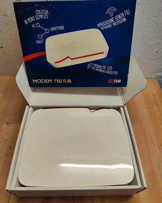 Modem TIM Fibra Technicolor con scatola