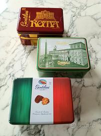 3 scatole latta Gentilini