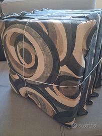 Set di 6 cuscini per sedie 40x40 con zip e lacci 