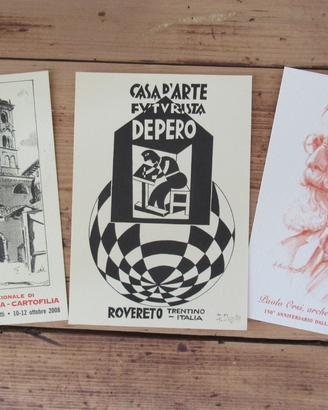 Cartoline rovereto depero futurismo filatelia