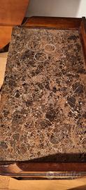 Credenzina  Antica Liberty in Noce con marmo