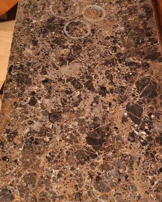 Credenzina  Antica Liberty in Noce con marmo