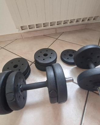 set manubri componibile fino a 20kg
