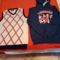 Gilet marca Datch e felpa Lonsdale bimbo
