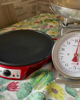 Macchina per crepes e bilancia