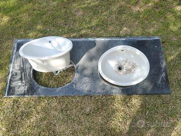 lavabo doppio da incasso 