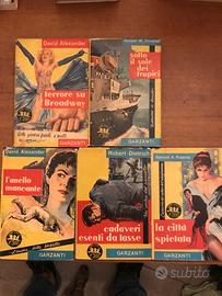 GIALLI Garzanti - lotto 5 gialli serie gialla