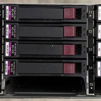 HP StorageWorks con 9 dischi SAS 300GB e 4 da 146