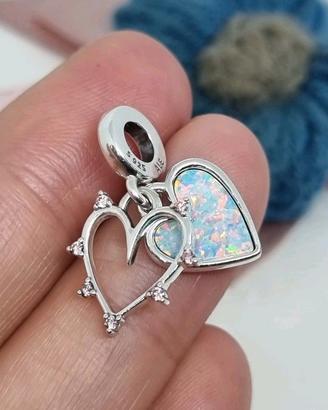 Charm Pandora Pendente Cuore dell’Amicizia Opale