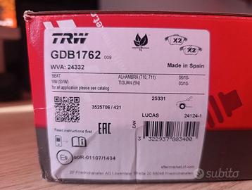 Pastiglie freni TRW GDB1762 | Audi, VW, SEAT