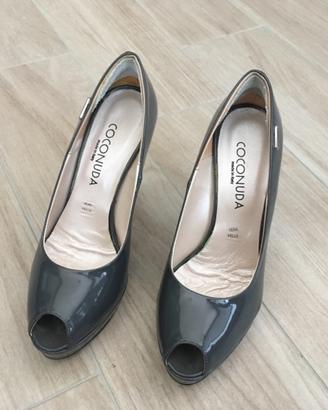 Scarpe lucide con tacco n° 38 marca coconuda
