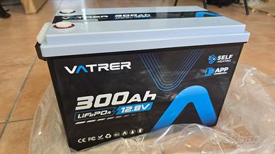 Batteria LiFePO4 Vatrer 300Ah 12V Autoriscaldante
