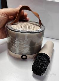 Smart speaker stile Vintage con Microfono - beige 