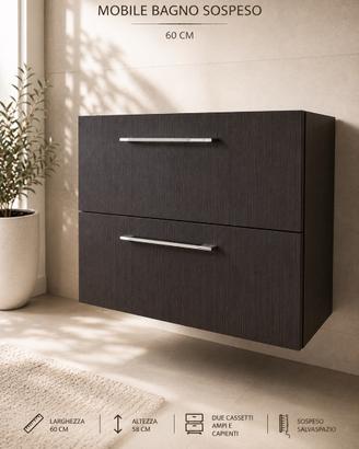 MOBILE BAGNO SOSPESO MODERNO 60 CM