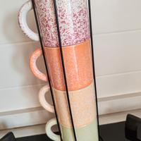 Set 4 Tazze Mug Impilabili in Ceramica 